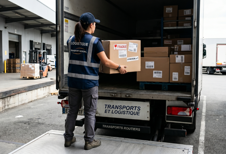 Photo camion livreur